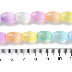 マカロンカラーの天然セレナイトビーズ連売り  染め  ライス  ミックスカラー  12.5~13x8~8.5mm  穴：1.2mm  約31個/連  15.35''（39センチメートル）&nbsp;X1-G-B102-A01-02