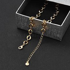 Brass Oval Link Chain Necklaces for Women&nbsp;NJEW-F329-04G