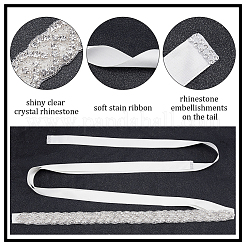 2Pcs 2 Style Crystal Rhinestone Bridal Belts with Polyester&nbsp;AJEW-CP0001-75