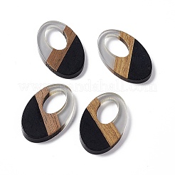 Opaque Resin & Walnut Wood Pendants&nbsp;RESI-M027-02E