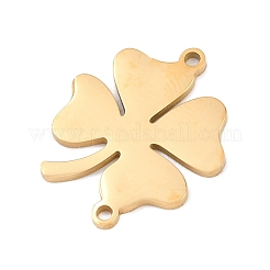 Saint Patrick's Day 304 Stainless Steel Shamrock Connector Charms&nbsp;LS-STAS-Z183-04G
