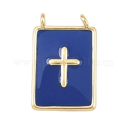 Brass Enamel Pendants&nbsp;KK-L251-01G-B