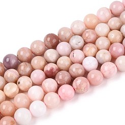 Natural Pink Opal Beads Strands&nbsp;G-R446-8mm-10-01