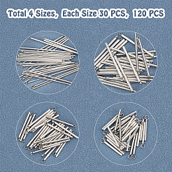 120Pcs 4 Size 304 Stainless Steel Pendants&nbsp;STAS-UN0021-85P