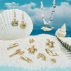 16Pcs 8 Styles Alloy Pendants&nbsp;TIBEP-BC0001-06
