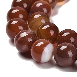 Natural Striped Agate/Banded Agate Beads Strands&nbsp;G-B079-A05-03B