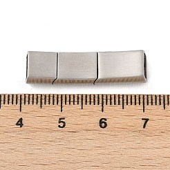 304ステンレススチールスナップロック留め具  長方形  ステンレス鋼色  29.5x8x6mm  穴：6x2.5mm&nbsp;STAS-U055-02B-P