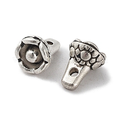 チベット風合金チャーム  カドミウムフリー＆鉛フリー  花  アンティークシルバー  8.5x6.5mm  穴：1.4mm  約1578個/947g&nbsp;LS-FIND-A035-13AS