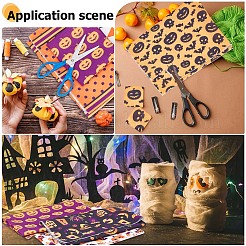 Halloween Printed Polycotton Fabric&nbsp;DIY-WH0032-07A