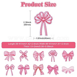 10Pcs 10 Styles Bowknot Theme Computerized Embroidery Cloth Iron on/Sew on Patches&nbsp;PATC-CJ0001-03