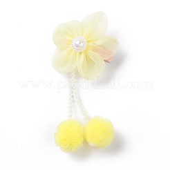 Flower Cloth Metallic Alligator Hair Clips&nbsp;LS-PHAR-D013-01B