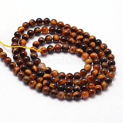 Natural Tiger Eye Beads Strands&nbsp;G-N0205-01B-2mm