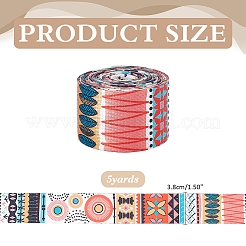 Boho Ethnic Pattern Polyester Webbing Ribbon&nbsp;OCOR-WH0120-61B