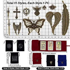 11Pcs 11 Styles Tibetan Style Alloy Pendants&nbsp;FIND-PH0038-58