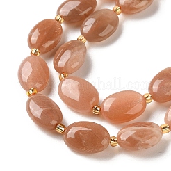 Natural Peach Moonstone Beads Strands&nbsp;G-H005-A16-02