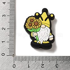 デイジー食品グレードの環境に優しいシリコーン焦点ビーズ  gnome  30x22.5x7.5mm  穴：2.5mm&nbsp;SIL-C005-01C