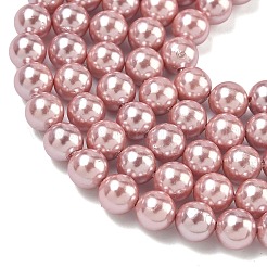 Electroplated Shell Pearl Beads Strands&nbsp;BSHE-G041-6mm-05