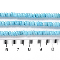 天然石ハウライトビーズ連売り  ロンデル  染め  4x2mm  穴：0.8mm  約174個/連  15.12''（38.4センチメートル）&nbsp;G-K343-C23-01