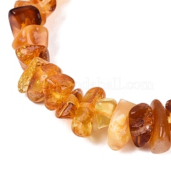 Natural Amber Chip Beaded Stretch Bracelets&nbsp;BJEW-N041-01A