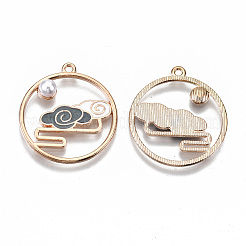 Chinese Style Alloy Pendants&nbsp;RESI-R431-04B-RS
