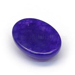 Oval Dyed Natural Crackle Agate Cabochons&nbsp;G-R349-15x20-02