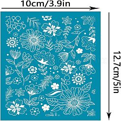 シルクスクリーン印刷ステンシル  木に塗るため  DIYデコレーションTシャツ生地  植物模様  100x127mm&nbsp;DIY-WH0341-061
