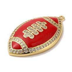 Rack Plating Brass Enamel with Cubic Zirconia Pendant&nbsp;KK-A229-32G-04