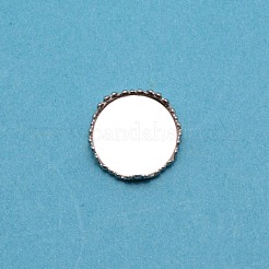 304ステンレススチールプレーンエッジベゼルカップ  カボションのセッティング  フラットラウンド  ステンレス鋼色  16x4mm&nbsp;STAS-WH0031-06P-02