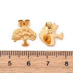 304 Stainless Steel Stud Earrings&nbsp;EJEW-Z118-05G