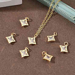 SHEGRACE Brass Clear Cubic Zirconia Pendants&nbsp;XGRQ3K980-522G