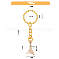 Pull Hook Gesture Alloy Pendant Keychain&nbsp;KEYC-WH0036-36A