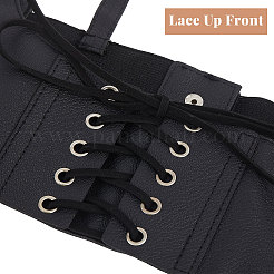 Bowknot Imitation Leather Elastic Waist Belt&nbsp;AJEW-WH0248-537