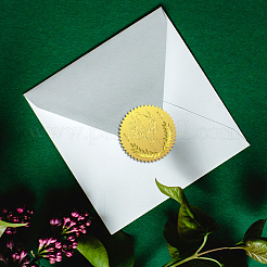 プラスチック製の粘着式金箔エンボスステッカー  メダル装飾ステッカー  鹿  5x5cm  4pcs /シート&nbsp;DIY-WH0211-617