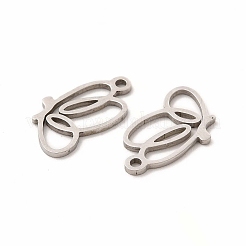 変色しない201ステンレススチールペンダント  中空の蝶のチャーム  ステンレス鋼色  16.5x9.5x1mm  穴：1mm&nbsp;STAS-E188-09P