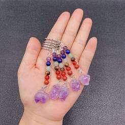 Chakra Gemstone Keychains&nbsp;DJEW-PW0009-046