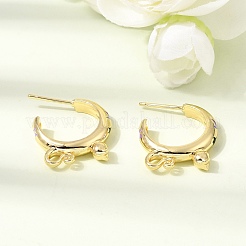 Brass Enamel Stud Earrings&nbsp;KK-CBA8324-23G