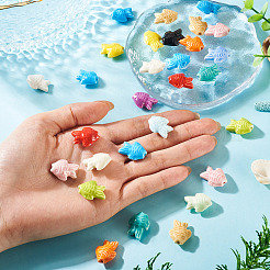 手作り磁器ビーズ30個  光沢釉の磁器  魚  19x15x8.5mm  穴：1.8mm&nbsp;PORC-TA0001-73B