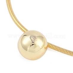 Stainless Steel Round Snake Chain Pendant Necklaces&nbsp;NJEW-D088-01G-01