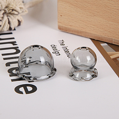 透明ガラスビーズ10セット  花  グレー  18~23.5x15~16mm  穴：2.5~3mm  1個/スタイル&nbsp;GLAA-AN0001-01A