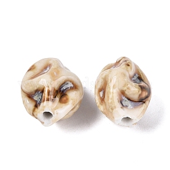 Vintage Handmade Porcelain Wrinkle Beads&nbsp;PORC-Q006-09B