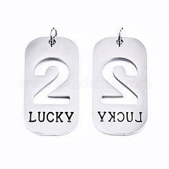Non-Tarnish 201 Stainless Steel Pendants&nbsp;STAS-T044-220P-2