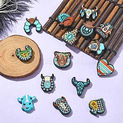 15Pcs 15 Styles Silicone Focal Beads&nbsp;SIL-CJ0002-98