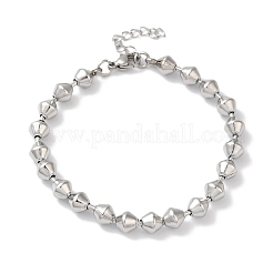 Non-Tarnish 304 Stainless Steel Bicone Beaded Bracelets for Women&nbsp;BJEW-B092-03P