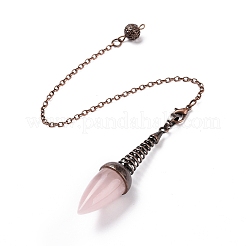 Natural Rose Quartz Dowsing Pendulums&nbsp;G-L524-06R-06