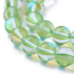 Synthetic Moonstone Beads Strands&nbsp;G-F143-10mm-12
