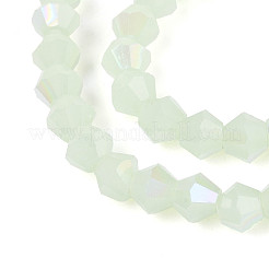 Imitation Jade Electroplate Glass Beads Strands&nbsp;GLAA-F029-J4mm-D07