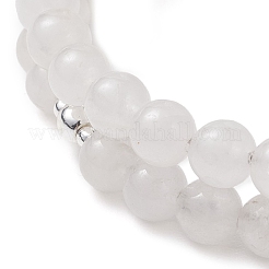 Natural Dyed Blue Lace Agate Beads Double strand Stretch Bracelets&nbsp;BJEW-JB13065-01