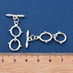 ラックメッキ真鍮マンテル  長持ちメッキ  ダブルリング＆バー  銀  リング：29.5x12x1.7~4.5mm  穴：2mm  バー：17x5.5x2.3mm  穴：2mm&nbsp;LS-KK-F820-13S