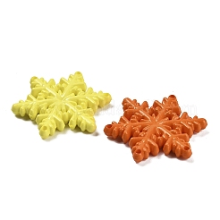 不透明なアクリルビーズ  スノーフレーク  ミックスカラー  46x40.5x6mm  穴：2mm  約94個/連&nbsp;SACR-R001-09A