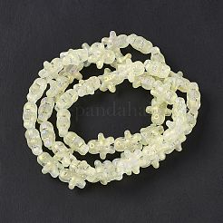 Full Rainbow Plated Forsted Electroplate Glass Beads&nbsp;GLAA-P005-FR05